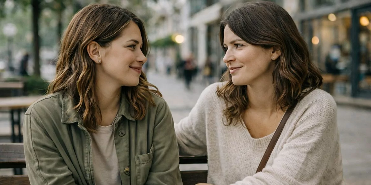 amiche su panchina